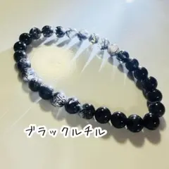 ブラックルチルクォーツブレスレット☘︎ ݁˖.天然石