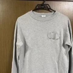 Champion レディース グレー　長袖スウェットワンピース