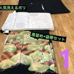 黒留め袖セット‼️着物×袋帯‼️今いらなくても1枚あると便利激安‼️今が1番チャンス