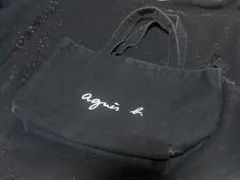 agnis b. ブラック トートバッグ