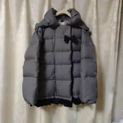 組曲　KUMIKYOKU　グレー リボン付き ダウンコート　140cm