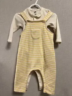 PETIT BATEAU ストライプロンパース 12M