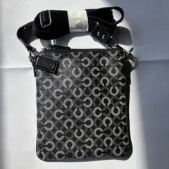 美品　コーチ　ショルダーバッグ　PVC レザー　黒　ブラック