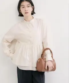 sale＊LE CERCLE par rope＊ペプラムギャザーブラウスのサムネイル