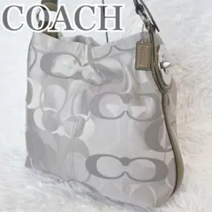 coach ペネロピ　オプティック　ワンショルダーバッグ　シグネチャー 銀金具