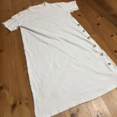 GU 半袖 ロングワンピース ホワイト XL