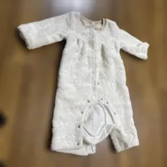 フリース ハート模様 ロンパース