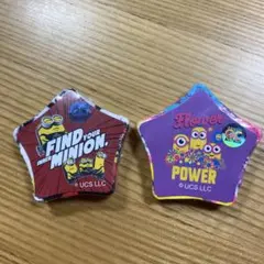 ミニオン 星型圧縮タオルハンカチ 2個セット