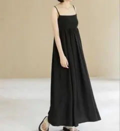 U by SPICK&SPAN　リブドッキングボリュームキャミワンピース