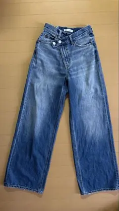 クロスウエストワイドストレートデニム