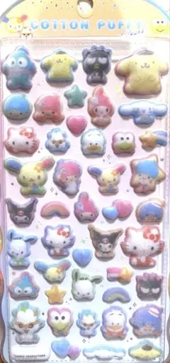 サンリオキャラクターズ　コットンパフィーシール