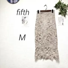 11678 fifth フィフス 総レースロングスカート M コットン