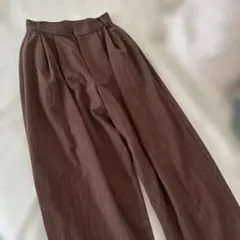 ヘリンドットサイ　茶色ストライプコクーンパンツ　36