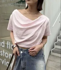 mystic オフショルTシャツ（ピンク）のサムネイル