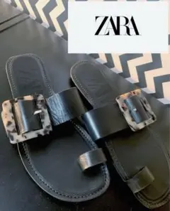 ZARA♡ザラ♡レディースサンダル♡琥珀柄バックルのサムネイル