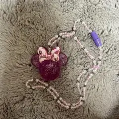 ミニー光るペンダントピンク