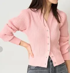 【最終値下げ】Bonum デザインRIB Vネックカーディガン