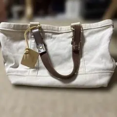 genten ゲンテン キャンバス レザー トートバッグ