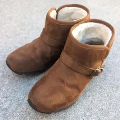 ムートンブーツ スリッポン