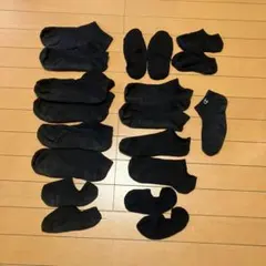 メンズ ソックス まとめ売り ブラック　9足➕0.5足　中古品のサムネイル