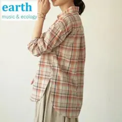 【earth music&ecology】60ローンシャツ　新品　レッド