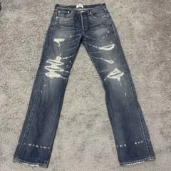 メンズ　Levi's 501 ストレートデニム ダメージ加工