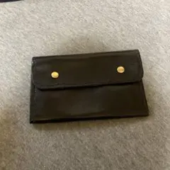 ブラックレザー コンパクトウォレット