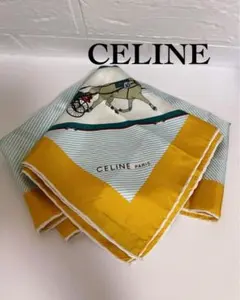 セリーヌ　CELINE スカーフ　馬車競馬モチーフ ハーネスレース柄のサムネイル