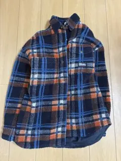 FIRST DOWN フリース シャツジャケット ネイビー