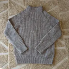 無印良品 ヤク入りウール 畦編みモックネックセーター