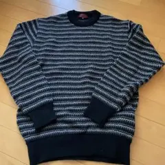 ウール100% セーター ボーダー　Mサイズ
