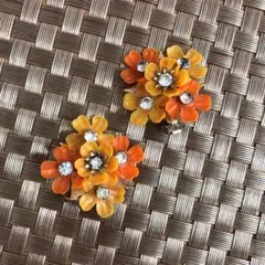 特価送料込！ヴィンテージ アンティーク フラワーイヤリング