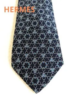 HERMES エルメス ネクタイ 幾何学模様柄