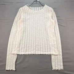 RETRO GIRL レースシアートップス F 長袖 韓国フェミニン 可愛い