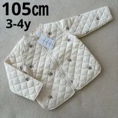 【新品】H&M キルティング　花刺繍　ジャケット　ブルゾン　105㎝　3-4歳
