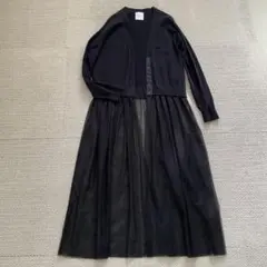 レイビームス　裾チュール　ロングカーディガンのサムネイル
