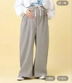 レプシィム　マタニティ　ヒッコリーワイドパンツのサムネイル