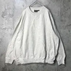 B409古着　トレーナー　スウェット　グレージュ　無地　90s Y2K