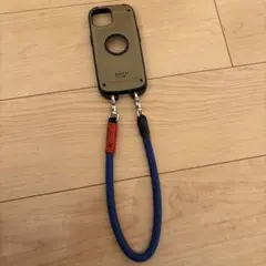 ROOT CO. iPhone15用ケース ストラップ付き カーキ