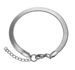 スネークチェーン サージカルステンレス ブレスレット シルバー
