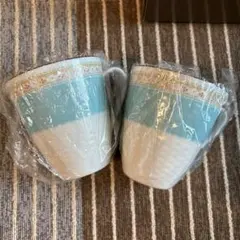 ノリタケ　ハミングブルー　ペアマグカップ
