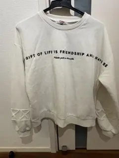 Pink Latte ホワイト トレーナー M