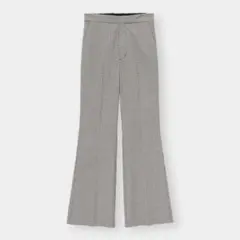 GU チェックセンタープレスフレアパンツ