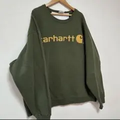 carhartt オリーブ クルーネック トレーナー L - メルカリ