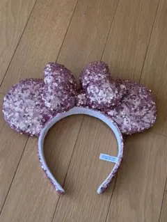 ミニーマウス風スパンコールカチューシャ
