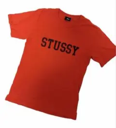 【国内正規品】STUSSY カレッジロゴ Tシャツ オレンジ S メキシコ製のサムネイル