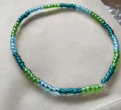 青緑ビーズブレスレット