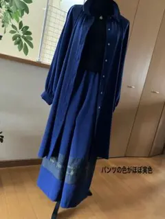 着物リメイク〜色無地のシャツブラウス