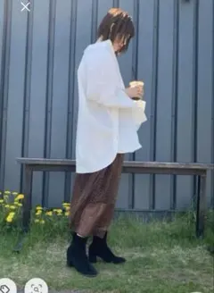 niko and インドレオパギャザースカート茶レオパード柄ニコエンド