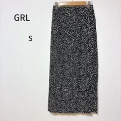 GRLグレイル　ロングタイトスカート　ウエストゴム　スリット　S